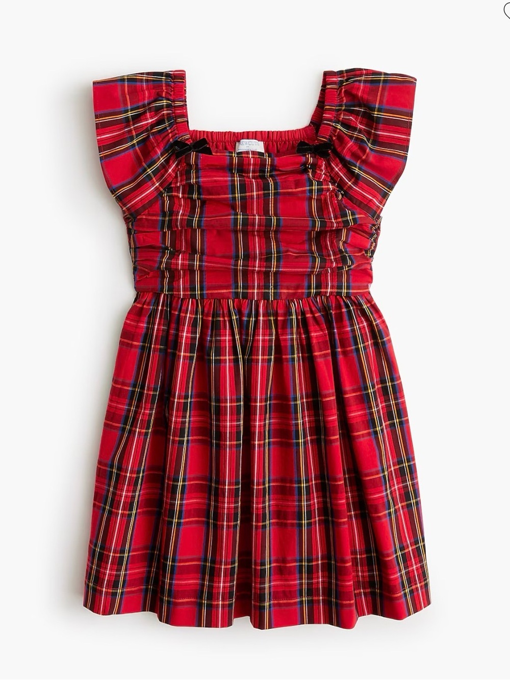 J. Crew / CrewCuts Girls' tartan ruched-bodice dress